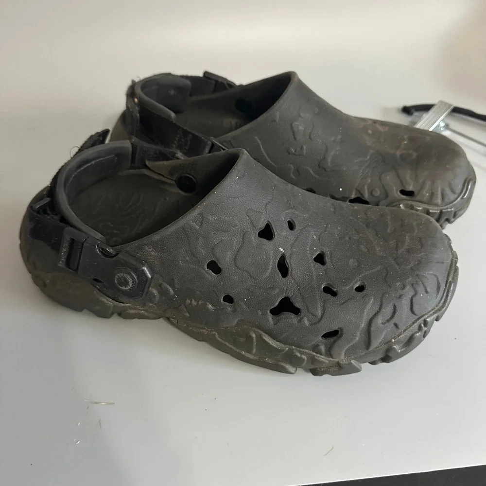 Crocs Pollex Clog Salehe Bembury Black Mens 9 Womens 11 Fingerprint Sandal